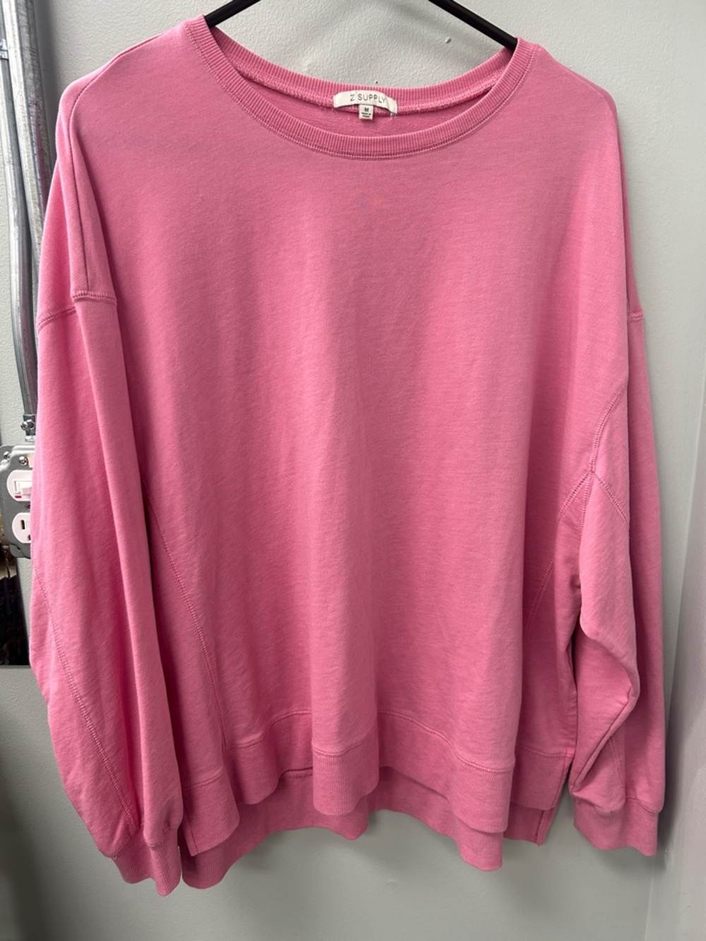 Z Supply Rose Pink Relaxed Crewneck Sweatshirt